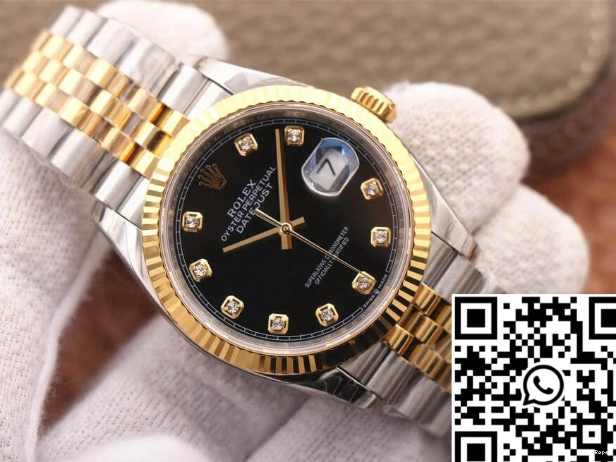 Dial Datejust M126233-0021 EW Diamond Black Factory Rolex 1204